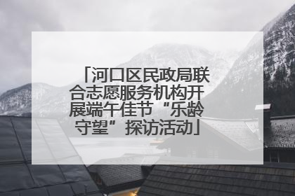 河口区民政局联合志愿服务机构开展端午佳节“乐龄守望”探访活动