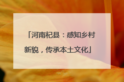 河南杞县：感知乡村新貌，传承本土文化