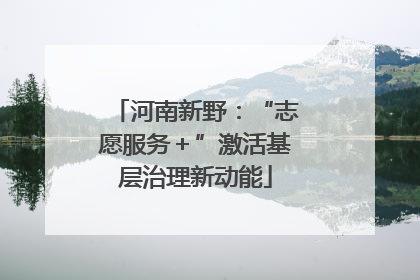 河南新野：“志愿服务＋”激活基层治理新动能