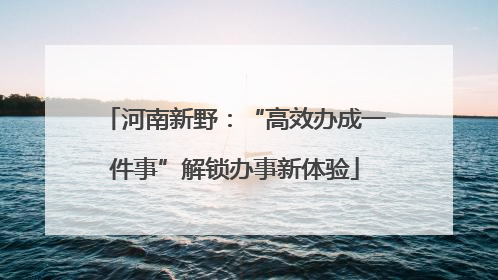 河南新野：“高效办成一件事”解锁办事新体验