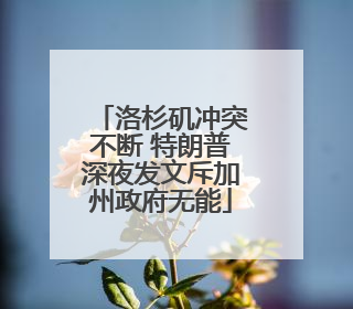 洛杉矶冲突不断 特朗普深夜发文斥加州政府无能