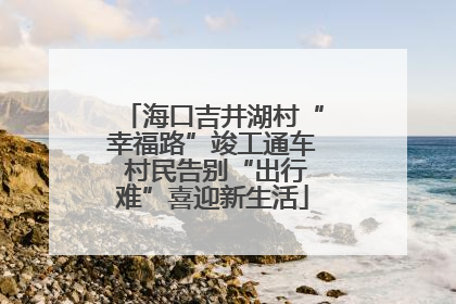 海口吉井湖村“幸福路”竣工通车 村民告别“出行难”喜迎新生活