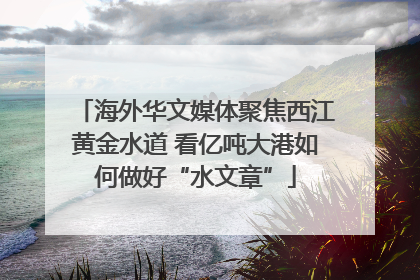 海外华文媒体聚焦西江黄金水道 看亿吨大港如何做好“水文章”