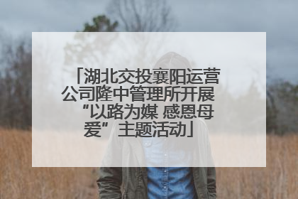 湖北交投襄阳运营公司隆中管理所开展“以路为媒 感恩母爱”主题活动