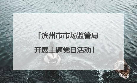 滨州市市场监管局开展主题党日活动