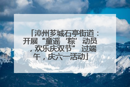 漳州芗城石亭街道：开展“童谣‘粽’动员，欢乐庆双节” 过端午，庆六一活动