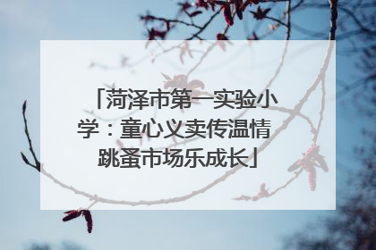菏泽市第一实验小学：童心义卖传温情 跳蚤市场乐成长