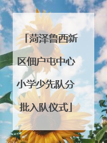 菏泽鲁西新区佃户屯中心小学少先队分批入队仪式