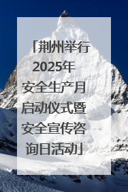 荆州举行2025年安全生产月启动仪式暨安全宣传咨询日活动