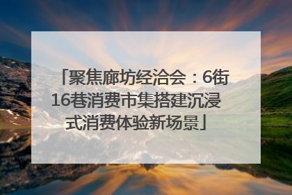 聚焦廊坊经洽会：6街16巷消费市集搭建沉浸式消费体验新场景