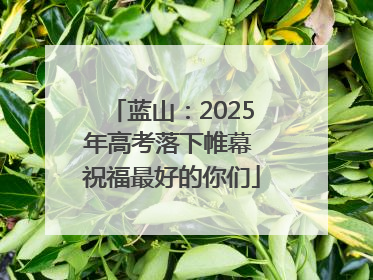 蓝山：2025年高考落下帷幕 祝福最好的你们