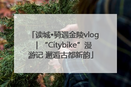 读城•骑遇金陵vlog｜“Citybike”漫游记 邂逅古都新韵