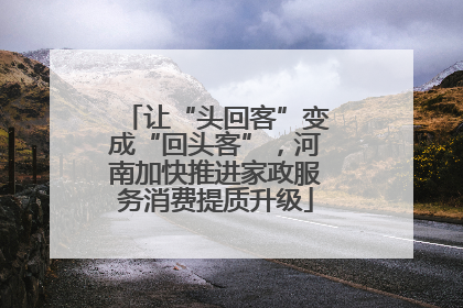 让“头回客”变成“回头客”，河南加快推进家政服务消费提质升级