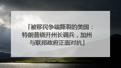 被移民争端撕裂的美国：特朗普绕开州长调兵，加州与联邦政府正面对抗
