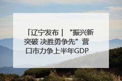 辽宁发布｜“振兴新突破 决胜勇争先”营口市力争上半年GDP增长6%左右
