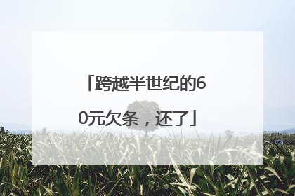 跨越半世纪的60元欠条，还了