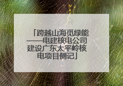 跨越山海觅绿能——电建核电公司建设广东太平岭核电项目侧记