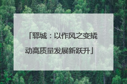 郓城：以作风之变撬动高质量发展新跃升