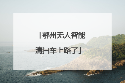 鄂州无人智能清扫车上路了