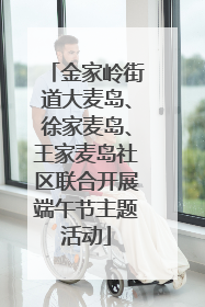 金家岭街道大麦岛、徐家麦岛、王家麦岛社区联合开展端午节主题活动