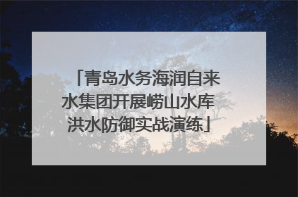 青岛水务海润自来水集团开展崂山水库洪水防御实战演练