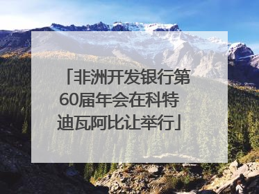 非洲开发银行第60届年会在科特迪瓦阿比让举行