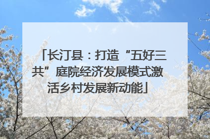 长汀县：打造“五好三共”庭院经济发展模式激活乡村发展新动能