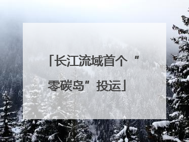 长江流域首个“零碳岛”投运