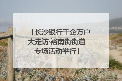 长沙银行千企万户大走访·裕南街街道专场活动举行