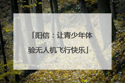 阳信：让青少年体验无人机飞行快乐