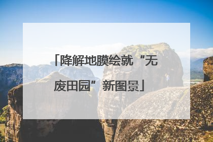 降解地膜绘就“无废田园”新图景