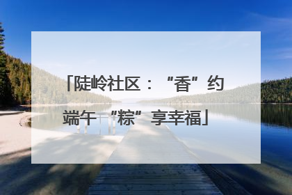 陡岭社区：“香”约端午 “粽”享幸福