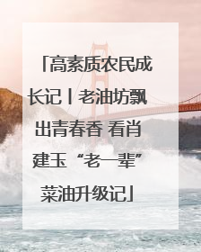 高素质农民成长记丨老油坊飘出青春香 看肖建玉“老一辈”菜油升级记