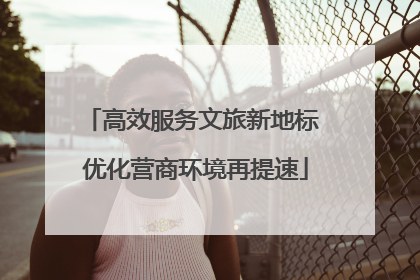 高效服务文旅新地标 优化营商环境再提速