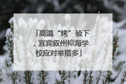 高温“烤”验下，宜宾叙州樟海学校应对举措多