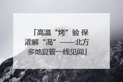 高温“烤”验 保灌解“渴”——北方多地夏管一线见闻
