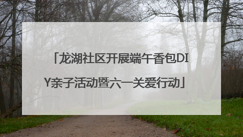龙湖社区开展端午香包DIY亲子活动暨六一关爱行动