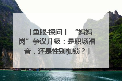 鱼眼·探问丨 “妈妈岗”争议升级：是职场福音，还是性别枷锁？