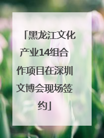 黑龙江文化产业14组合作项目在深圳文博会现场签约