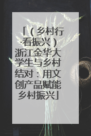 （乡村行·看振兴）浙江金华大学生与乡村结对：用文创产品赋能乡村振兴