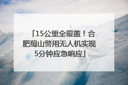 15公里全覆盖！合肥蜀山警用无人机实现5分钟应急响应