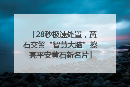 28秒极速处置，黄石交警“智慧大脑”擦亮平安黄石新名片