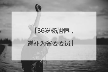 36岁杨旭恒，递补为省委委员