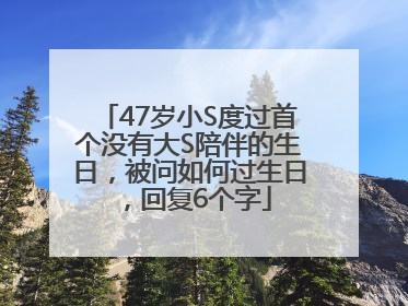 47岁小S度过首个没有大S陪伴的生日，被问如何过生日，回复6个字