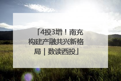 4投3增！南充构建产融共兴新格局｜数读西投