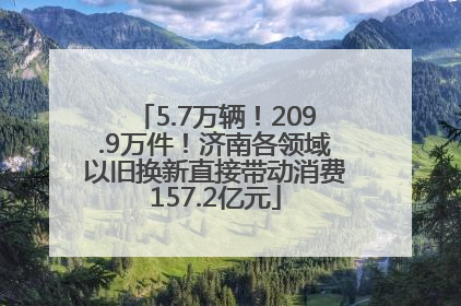 5.7万辆！209.9万件！济南各领域以旧换新直接带动消费157.2亿元
