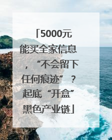 5000元能买全家信息，“不会留下任何痕迹”？起底“开盒”黑色产业链