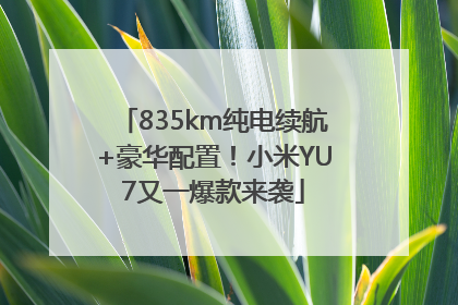 835km纯电续航+豪华配置！小米YU7又一爆款来袭