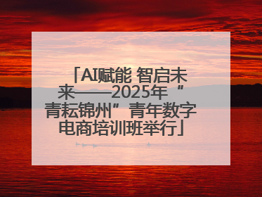 AI赋能 智启未来——2025年“青耘锦州”青年数字电商培训班举行